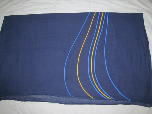 ROYAL CARIBBEAN Cruise Line logo SARONG beach wrap scarf navy blue - Picture 4 of 5