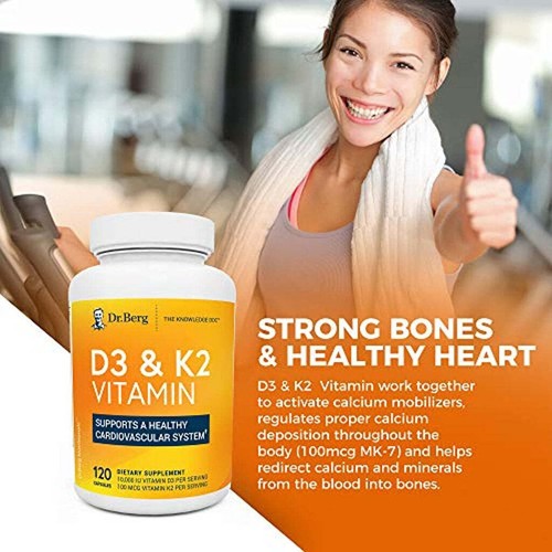 Dr. Berg's Vitamina D3 & K2 - Integratore D3K2 con purificato - Foto 5 di 6