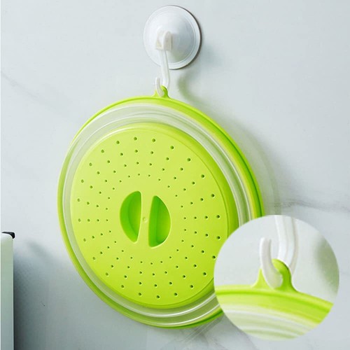 Collapsible Microwave Splatter Cover For Food With Silicone Mats 10.5 Inch Dishw - Picture 3 of 7