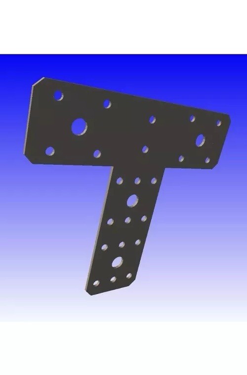 10x Flachverbinder T-Form Holzverbinder T-Verbinder 145x160x2mm 1VPE10 Stk.