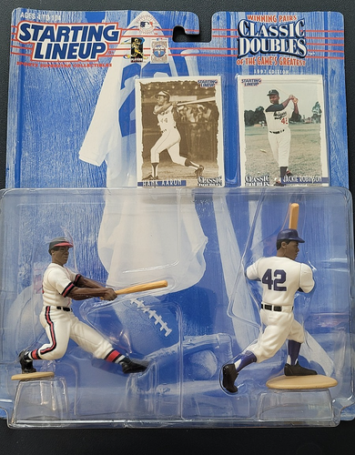 1997 Hank Aaron & Jackie Robinson Startaufstellung Classic Doppel Gewinnerpaare - Bild 1 von 6