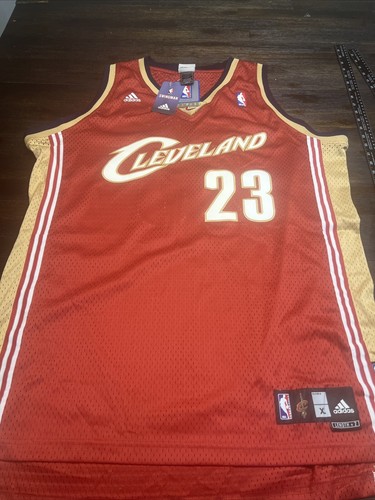 vintage lebron james cleveland cavaliers cavs 23 adidas jersey xl NWT Hand Stich - Picture 13 of 13