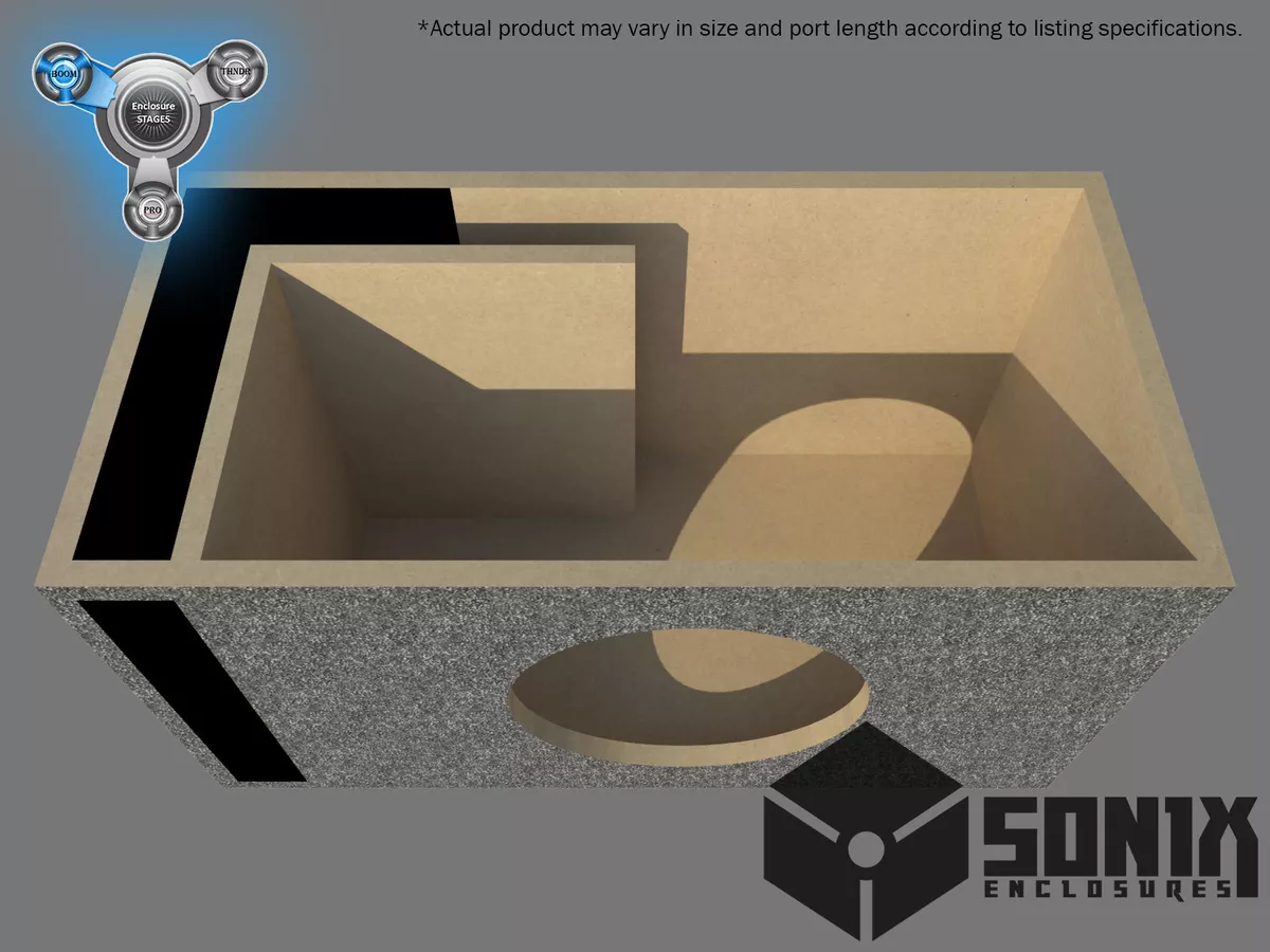 STAGE 1 PORTED SUBWOOFER MDF ENCLOSURE FOR SUNDOWN SA8V3 SUB BOX
