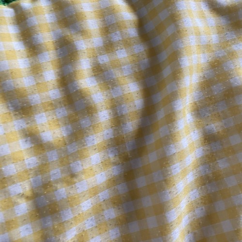 Vintage Clown Quilt Baby Blanket Jack in the Box Patchwork Yellow Check Retro - Picture 12 of 23