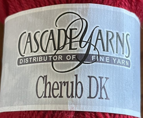Cascade Cherub DK Yarn RUBY #25 Red, 1.75 oz. - Picture 4 of 7