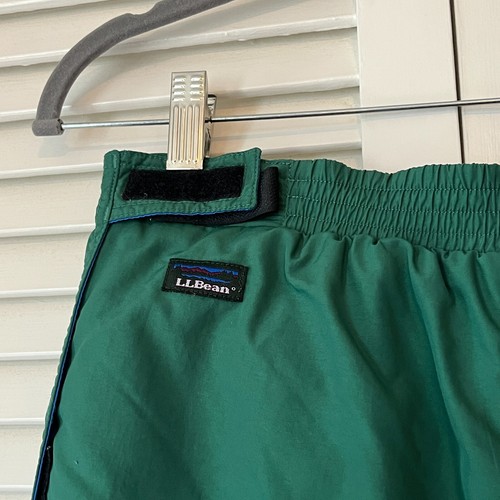 L. L. Bean vintage kids ski pants green side zips Size 14 16 large - Picture 2 of 8