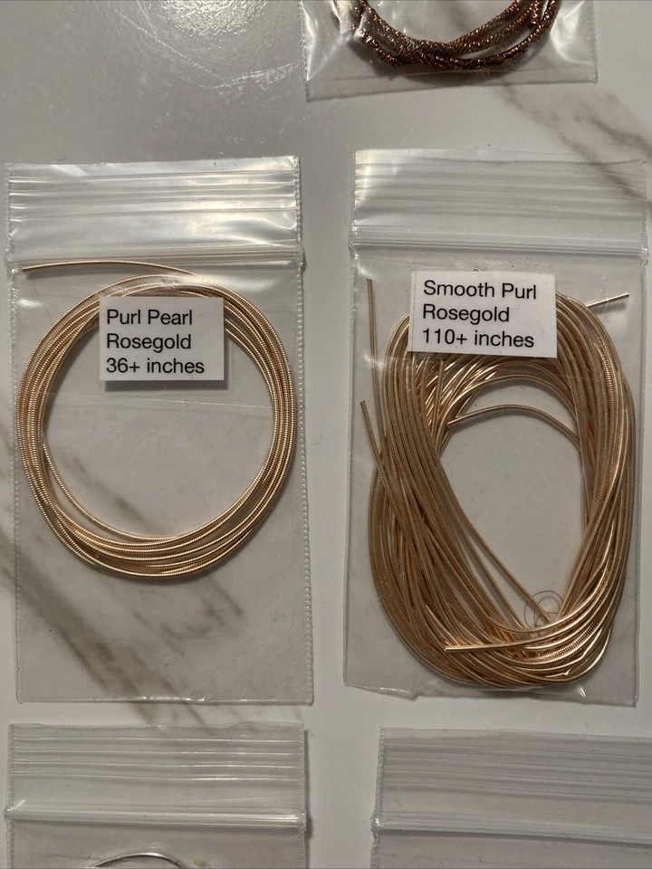 Purl Pearl Gold work For Needlepoint Embroidery Threads Lot of 8 - Image 2 of 4