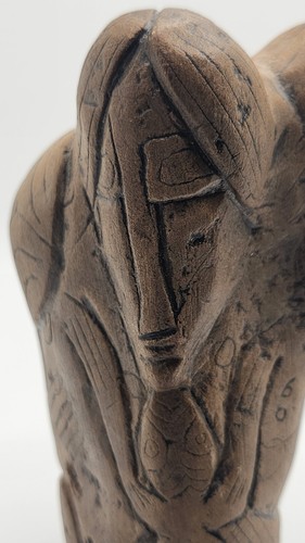 Figurines Carved Faces Snake Turtle Lizard Clay Composite Unknown Origin Qty 2 - Picture 13 of 24