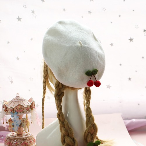 Mädchen Wollmischung Weihnachten Geweih Baskenmütze kuschelig süß Mütze Unisex Künstler Kappe Kuppel - Bild 33 von 33