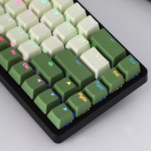 Matcha green Keycap OEM Profile pbt Double shot Keycaps For 87 TKL ISO 68 108