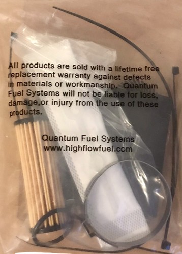 QFS Quantum HFP-K43 Fuel Filter Kit w/ Strainer O-ring & Clamp Harley Davidson - Picture 6 of 6