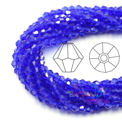 DIY 2mm/3mm/4mm/6mm/8MM Bicone Crystal Glass Loose Crafts Beads Jewelry Making - Picture 11 of 52