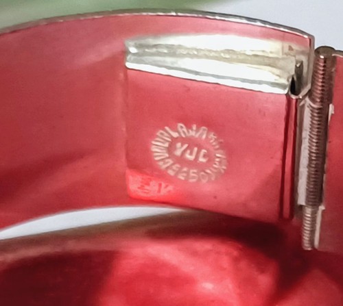 VTG Sterling Silver GUADALAJARA MEXICO Engraved Flower 6.5" Panel Bracelet - 28g - Picture 7 of 8