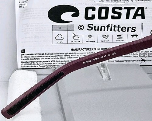 COSTA DEL MAR net plum/gray VICTORIA polarized 580G sunglasses NEW IN BOX! - Picture 10 of 16