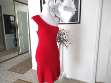 FOREVER 21  Red One Shoulder Dress - S/P   NEW      Retail $54