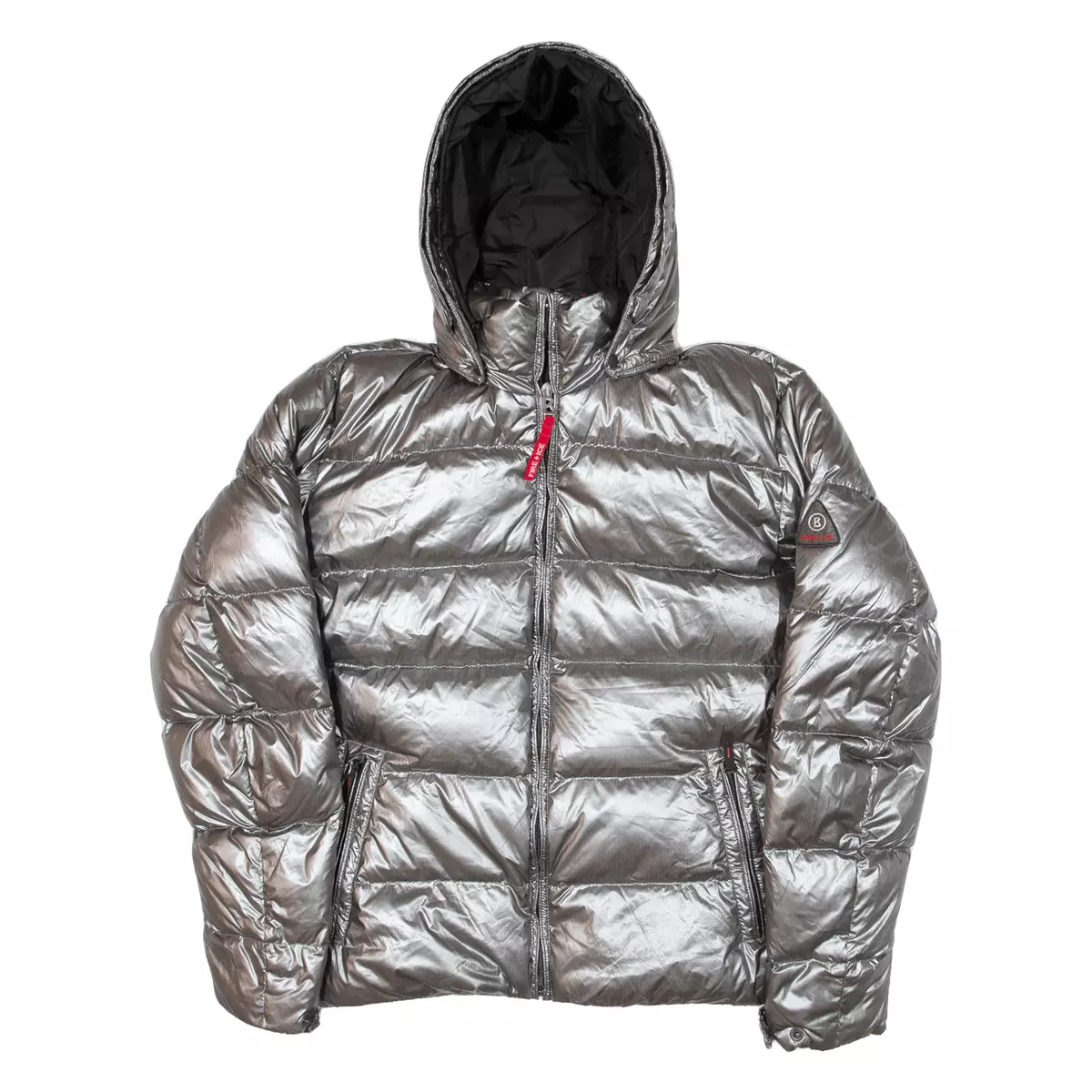 BOGNER Insulated Mens Puffer Jacket Silver Hooded XL eBay