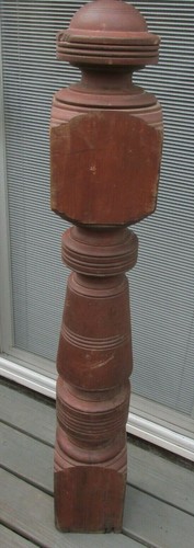 Massive Antique Victorian Stair Case Newell Post/Baluster One Piece! LQQK! - Picture 4 of 10