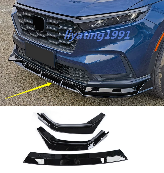 For Honda CR V CRV 2023 2024 3PCS Black Front Bumper Lower Guard