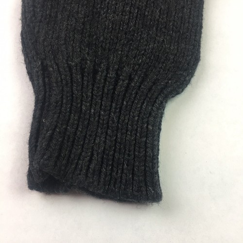 Suéter para hombre talla grande mezcla lana mezcla gris tejido acanalado cuello t botón - Imagen 7 de 8