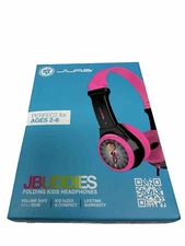 JLAB JBuddies Kids Folding On Ears Padded Volume Limiting Wired Headphones Pink