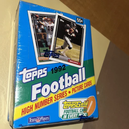 1992 TOPPS HIGH NUMBERS SERIES FOOTBALL SEALED UNOPENED WAX BOX, 36ct Packs