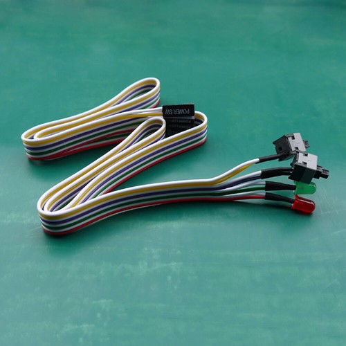 60CM Long Jumper Wire LED Indicator Computer Host Chassis Power Switch Cable - Picture 3 of 6