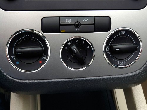 For VW Golf 5 V 2004-2010 Chrome Heater Rings Polished Alloy Trim Surrounds 3pcs - Picture 5 of 8