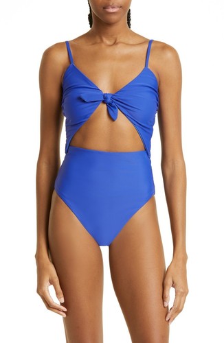 Veronica Beard Women's Aniston One-Piece Swimsuit In Electric Blue Size S New - Picture 3 of 5
