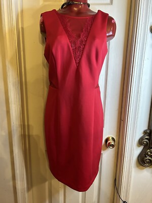 GUESS FORMAL RED SHEATH DRESS- SIZE 12