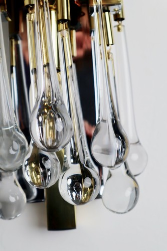 Willy Rizzo Cubic Wandleuchte Lumica Wall Lampe Bicolor Murano - Bild 6 von 6