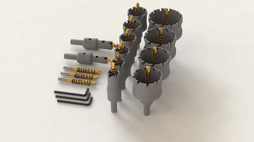 18-teiliges TCT Lochsägen-Set 13 mm-200 mm Hartmetallspitze Lochschneider für Hartmetall - Video 1 von 1