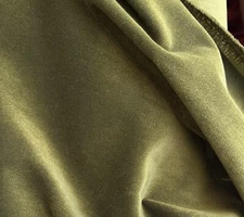 Dark Olive Green - Upholstery Weight Velvet Fabric