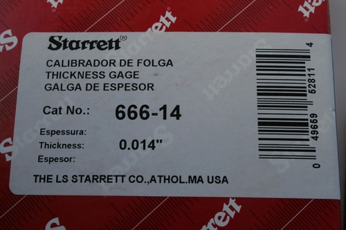 Starrett thickness gauge 0.014" inch feeler stock 7.6m roll No 666-14 - Picture 3 of 4