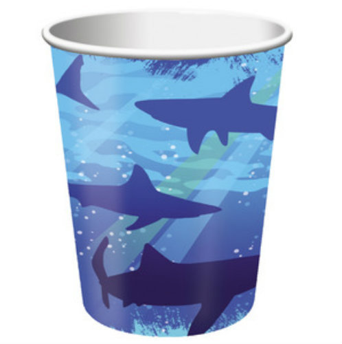 Shark Splash Party Cups - Birthday Party Supplies - Picture 1 of 1