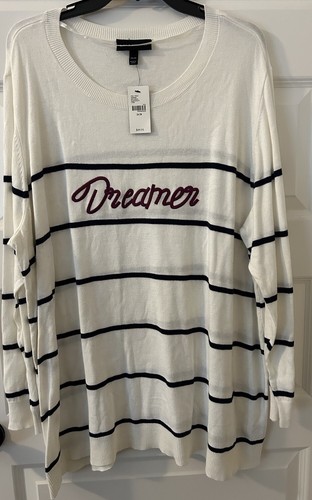 NEW NWT $49 Lane Bryant Dreamer Graphic Knit Sweater Women's Plus 26/28 - Picture 2 of 4