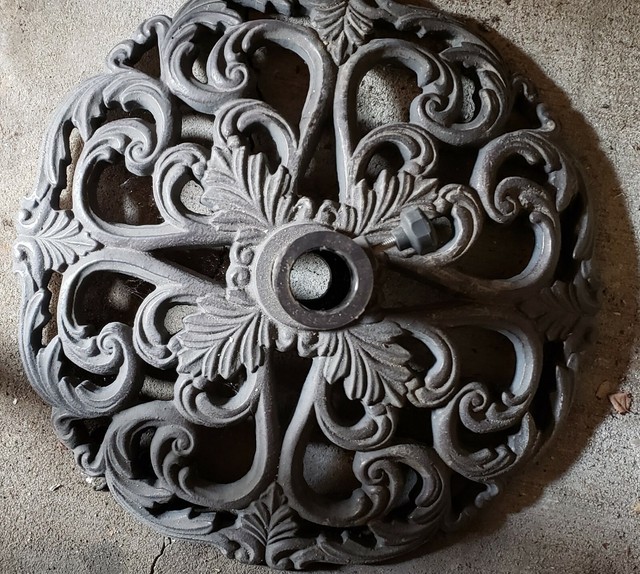 Extra Heavy Patio Umbrella Stand Cast Iron And Concrete Storm Winds Yard 40 Lb For Sale Online Ebay