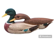 Vintage Burwood Products Duck Pair 3D Figural Wall Hanging Decor