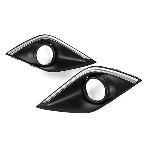 For Mitsubishi Outlander 2016-19 Front Bumper Fog Lamp Light Cover Grill Trim 2X - Picture 3 of 8