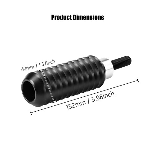 Thread Style 4" Black Shock Sliders For Harley Sportster Nightster RH975 2022-24 - Picture 2 of 9