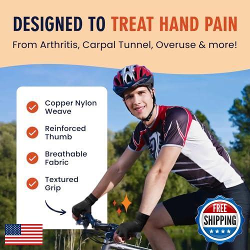Dr. Frederick's Original Copper Comfort Gloves - 2 Gloves - Great for Typing - Picture 3 of 5