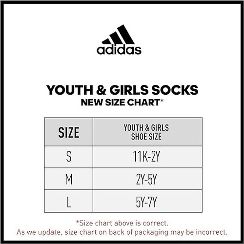 adidas Kids-Boy's/Girl's Cushioned Angle Stripe Crew Socks (6-Pair) - Picture 7 of 7