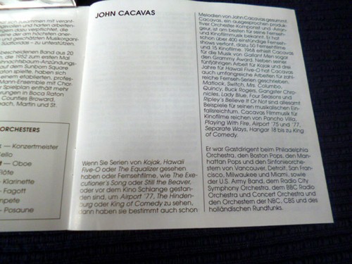 CD John Cacavas Phantom Of Opera Pure Digital BOSE Monitor PC in-akustik SION - Picture 6 of 9