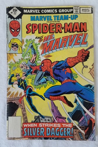 1979 Marvel Team-Up con Spider Man & Ms. Marvel fumetto senza codice a barre #77 - Foto 1 di 8