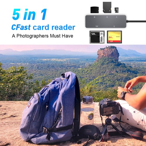 5 in 1 USB 3.0 Card Reader for CFast/CF/XD/Secure Digital/TF Splitters Adapters - Afbeelding 15 van 18