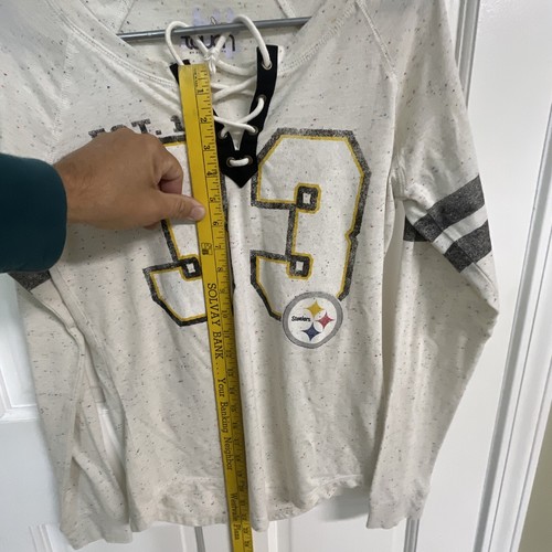 Pittsburgh Steelers NFL Women’s Touch Brand Long Sleeve Shirt w/ Ties Size Small - Picture 11 of 21