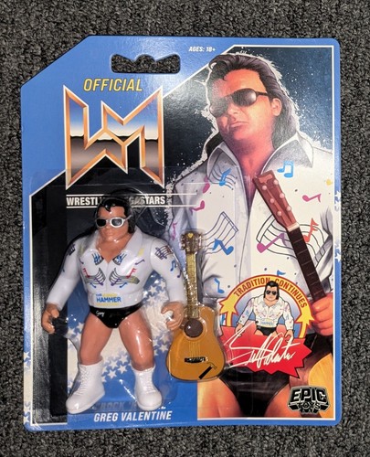 WWF WWE Greg The Hammer Valentine Epic Toys Retro MOC Hasbro Actionfigur