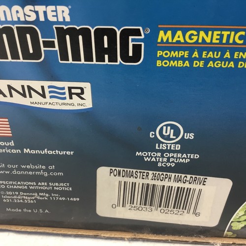 Pondmaster 250 GPH Pond-Mag Model 2 Magnetic Drive Utility Pond Pump Danner - Picture 4 of 11