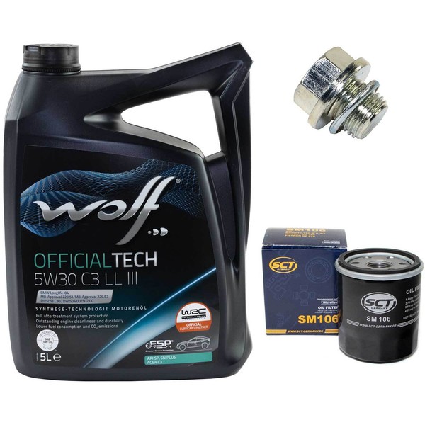 MotoröL Set 5W30 5 Liter + ÖLfilter + ÖLablassschraube FüR Suzuki Liana 1.3 1.6-image