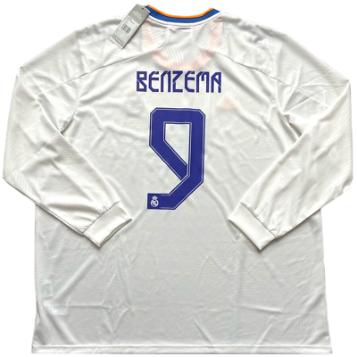 2021/22 Real Madrid Home Jersey #9 BENZEMA 3XL Adidas UCL Long