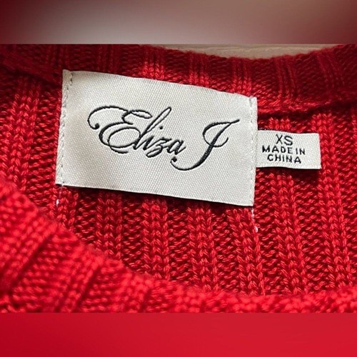 Eliza J Knitted Sweater Dress Size XS Red - Picture 9 of 9